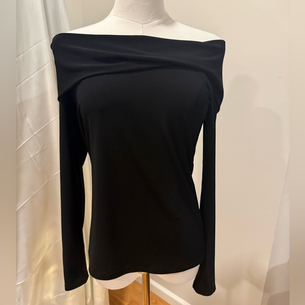 STATE Black Off-Shoulder Women's Blouse - Picture 1 of 3